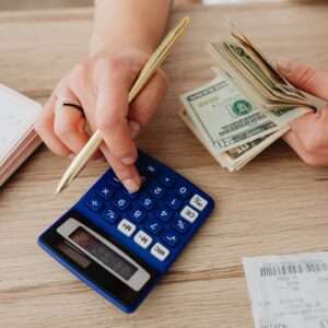img of someone budgeting