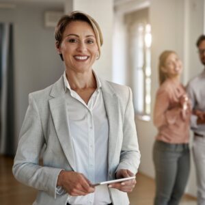 female real estate salesperson