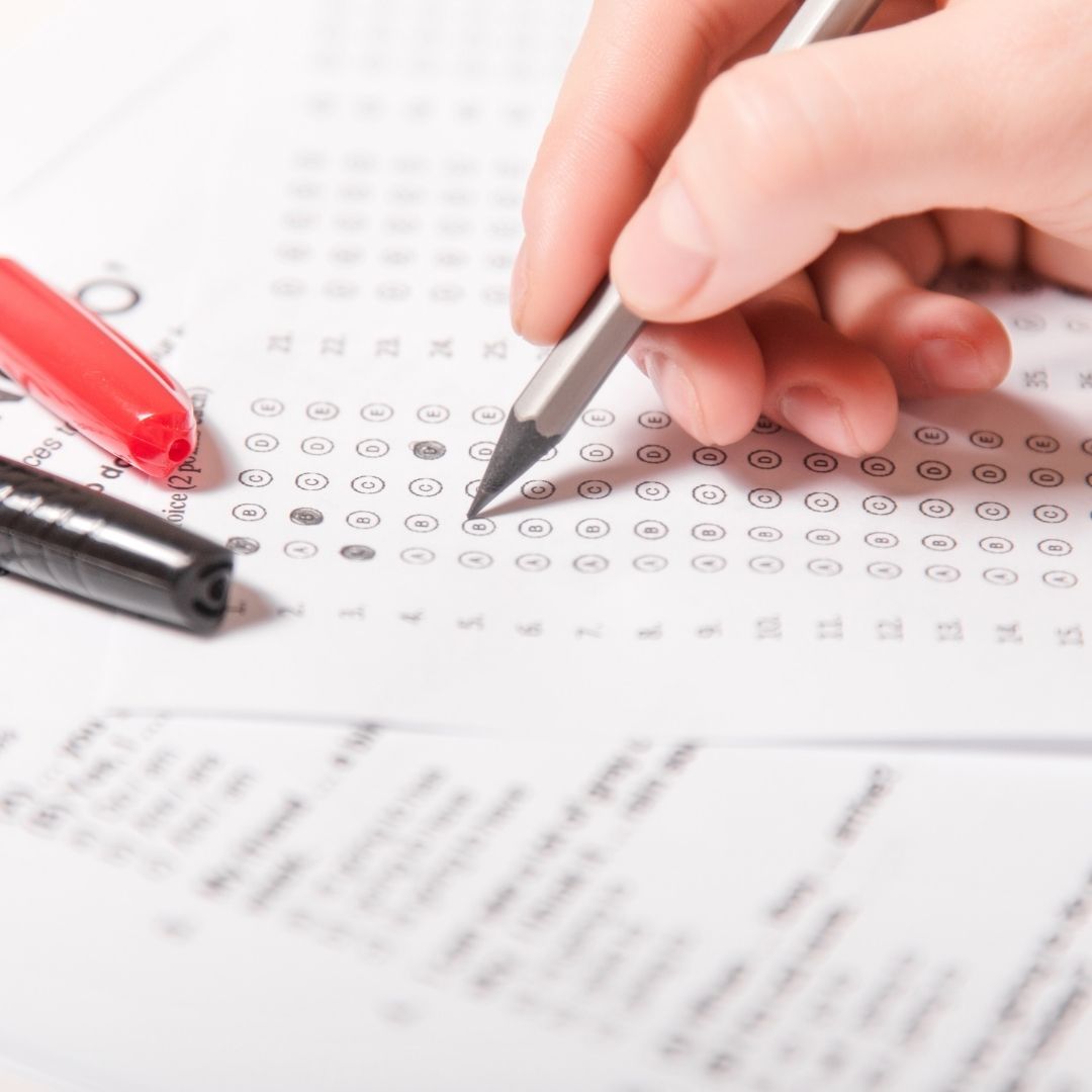 Filling out scantron test